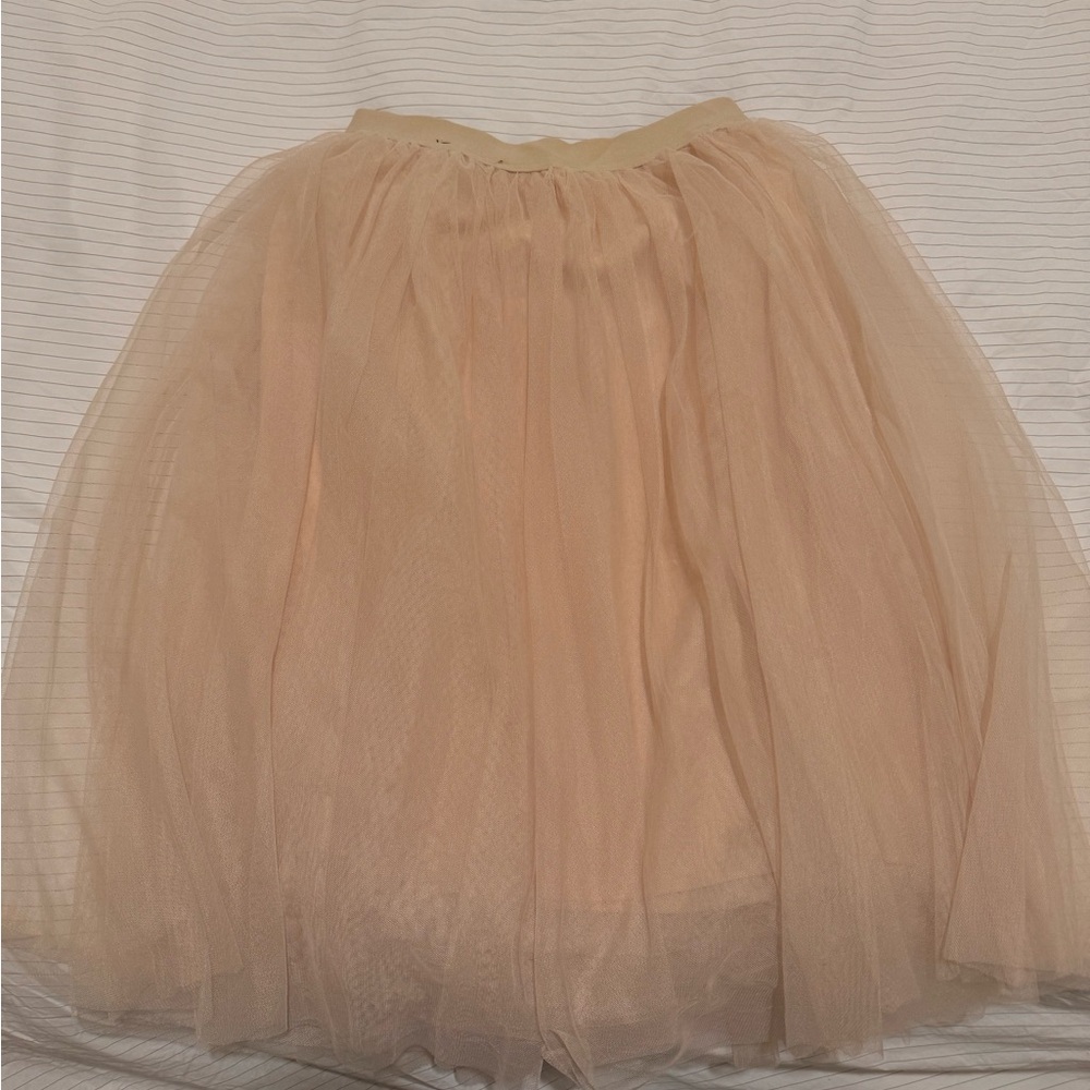 Cream Tulle Skirt